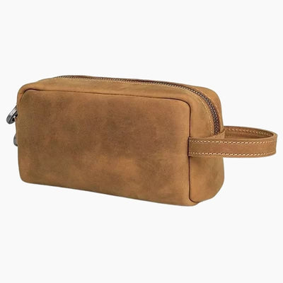 Trousse de toilette homme cuir marron variante 2 - À vos trousses