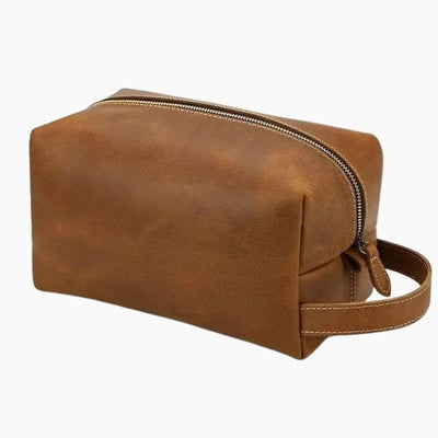 Trousse de toilette homme cuir marron variante 3 - À vos trousses