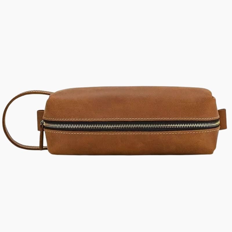 Trousse de toilette homme cuir marron variante 4 - À vos trousses