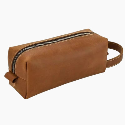 Trousse de toilette homme cuir marron variante 4 - À vos trousses