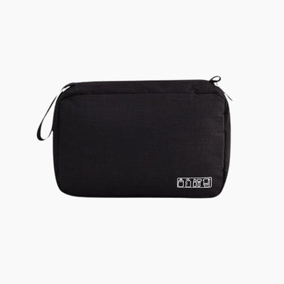 Trousse de toilette pliable à suspendre noir - À vos trousses