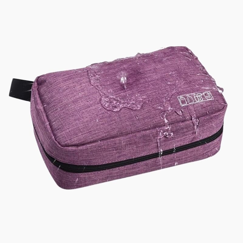 Trousse de toilette pliable à suspendre violet - À vos trousses