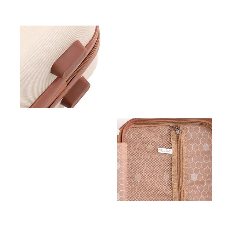 Vanity case rigide avec code beige