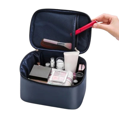 Vanity case souple bleu