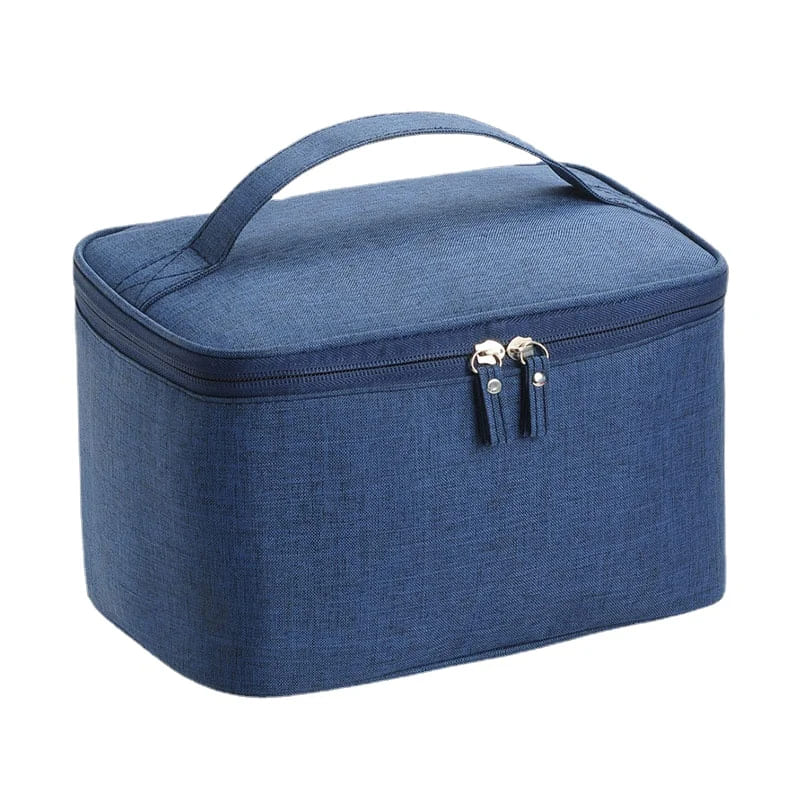 Vanity case souple bleu