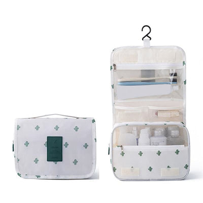 Trousse de toilette femme à suspendre blanc cactus - À vos trousses