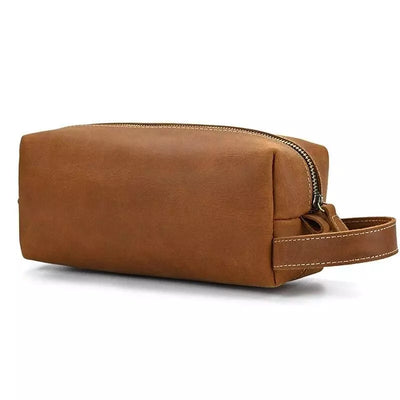 Trousse de toilette homme cuir marron variante 4 - À vos trousses